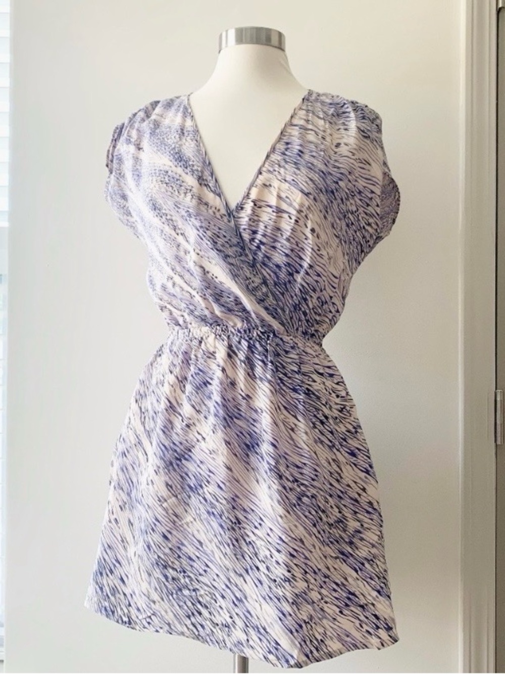 Silk Abstract Cheetah Tunic Top Mini Dress Artsy Boho Hippie
